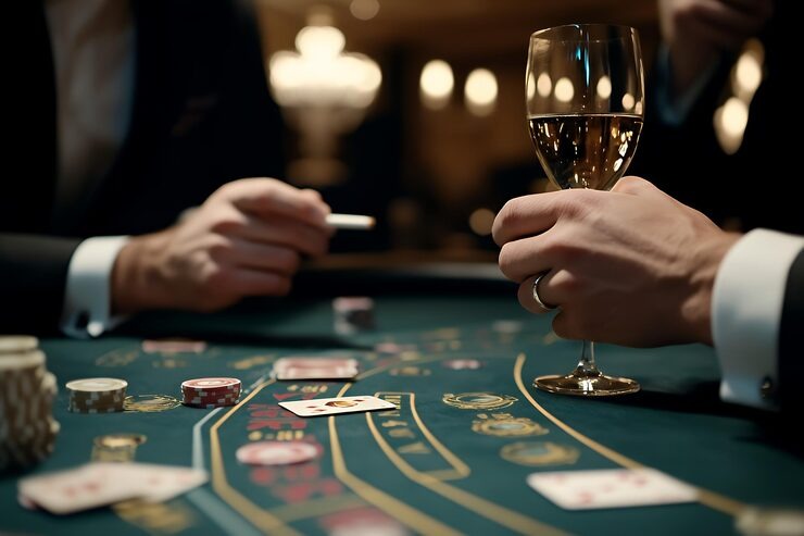 Live BandarQ table with professional dealer on toing